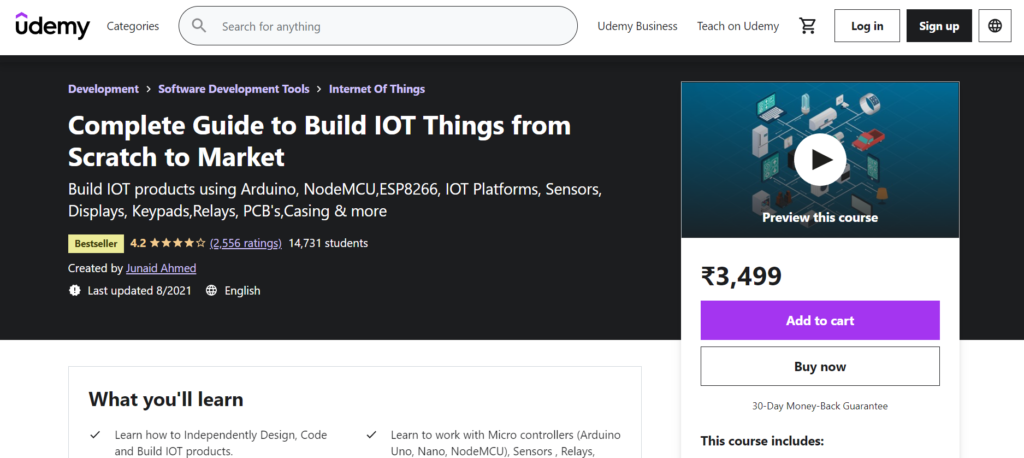 IoT Courses Complete Guide to Build IOT Things from Scratch to Market – Udemy